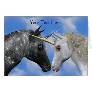 Tarjeta fotográfica de caballos Fantasy Unicornios