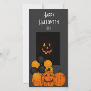 Tarjeta fotográfica de celebración de Halloween