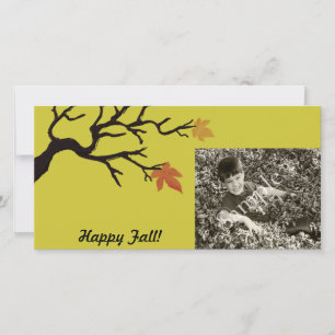 Tarjeta fotográfica de celebración de otoño