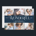 Tarjeta fotográfica de color de vida maravillosa E<br><div class="desc">Celebre la temporada con esta moderna y elegante tarjeta de vacaciones de Berry Berry Sweet. Los artículos coincidentes y más opciones de diseño están disponibles en nuestra tienda: www.berryberrysweet.com. El color de fondo se puede personalizar en línea para que coincida mejor con tu foto!</div>