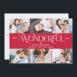 Tarjeta fotográfica de color de vida maravillosa E<br><div class="desc">Celebre la temporada con esta moderna y elegante tarjeta de vacaciones de Berry Berry Sweet. Los artículos coincidentes y más opciones de diseño están disponibles en nuestra tienda: www.berryberrysweet.com. El color de fondo se puede personalizar en línea para que coincida mejor con tu foto!</div>