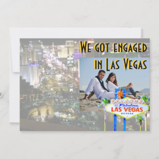 Tarjeta fotográfica de compromiso de Las Vegas