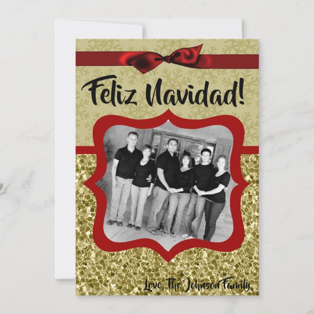 Tarjeta fotográfica de copo de nieve de 5 x 7 Navi (Anverso)