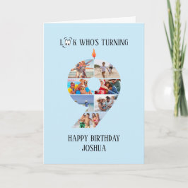 Tarjeta fotográfica de cumpleaños 9