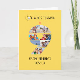 Tarjeta fotográfica de cumpleaños 9