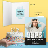 Tarjeta fotográfica de cumpleaños de hermana Belth