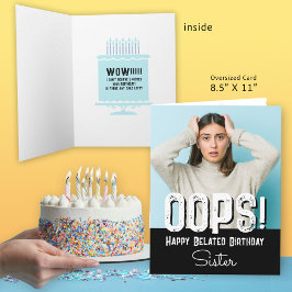 Tarjeta fotográfica de cumpleaños de hermana Belth