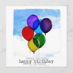 Tarjeta fotográfica de cumpleaños feliz