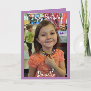 Tarjeta fotográfica de cumpleaños feliz