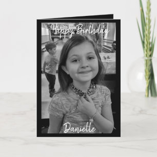 Tarjeta fotográfica de cumpleaños feliz