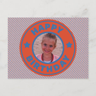 Tarjeta fotográfica de cumpleaños feliz