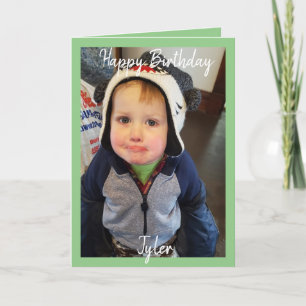 Tarjeta fotográfica de cumpleaños feliz