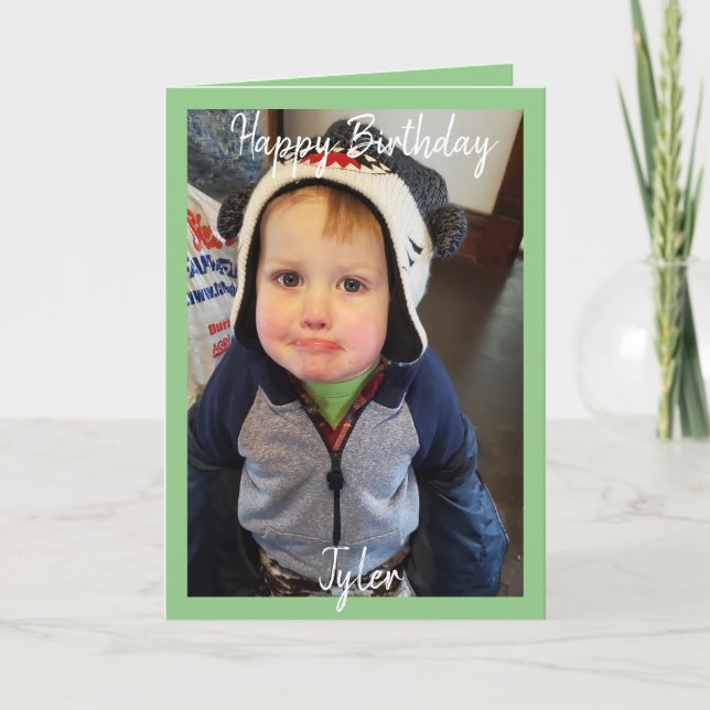 Tarjeta fotográfica de cumpleaños feliz (Anverso)