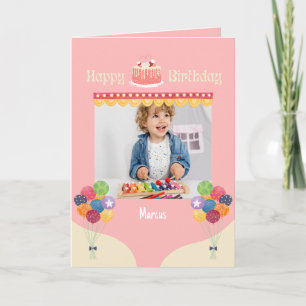 Tarjeta fotográfica de cumpleaños feliz para el ci