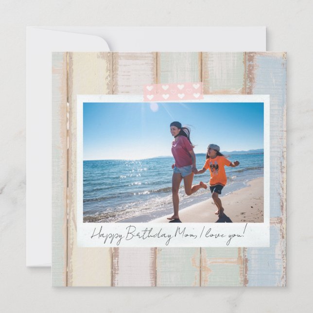 Tarjeta fotográfica de cumpleaños feliz y descarga (Anverso)