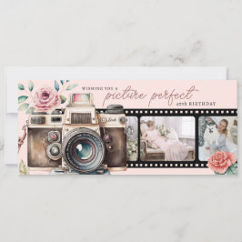 Tarjeta fotográfica de cumpleaños negativa para pe