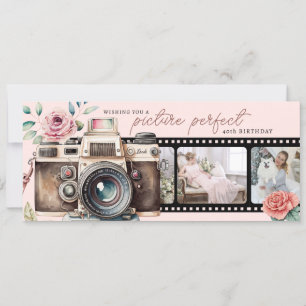 Tarjeta fotográfica de cumpleaños negativa para pe