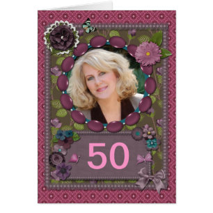 Tarjeta fotográfica de cumpleaños para cualquier e