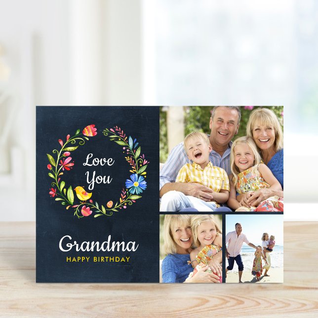 Tarjeta fotográfica de cumpleaños Whimsy Garden Wr (Subido por el creador)