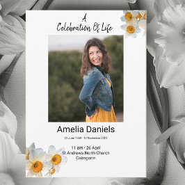 Tarjeta Fotográfica De Daffodil Blanco