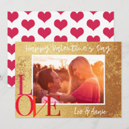 Tarjeta fotográfica de Día de San Valentín feliz R