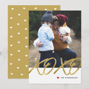 Tarjeta fotográfica de Día de San Valentín XOXO Re