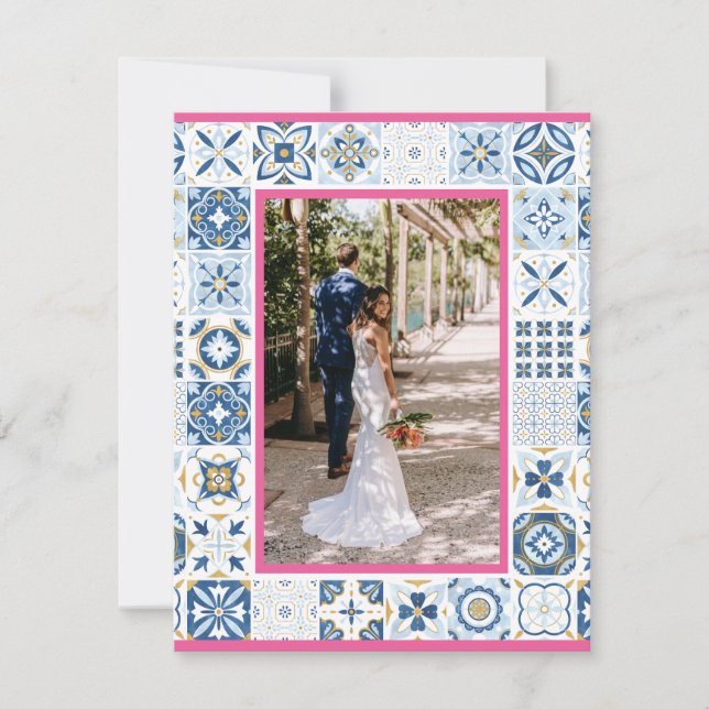 Tarjeta fotográfica de ducha de novia V2Personaliz (Anverso)