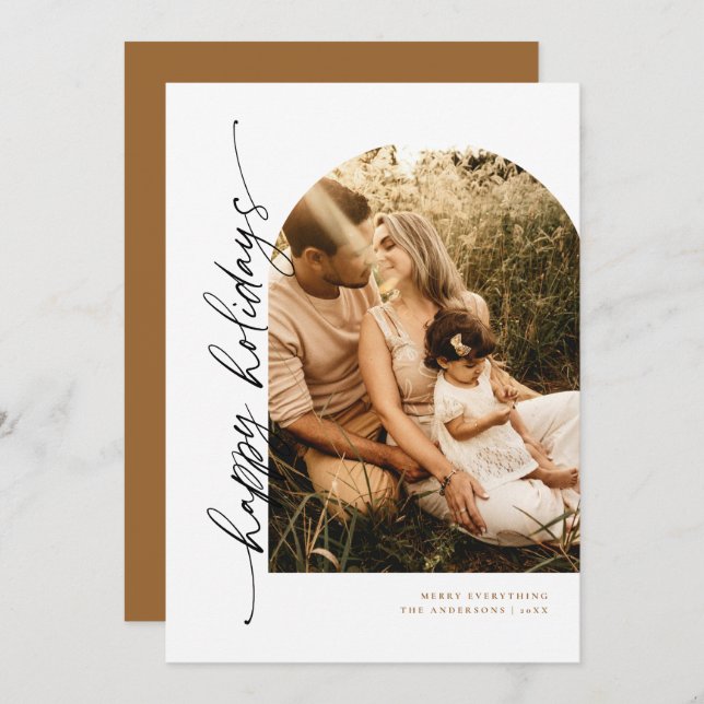 Tarjeta fotográfica de escritura moderna de escrit (Anverso / Reverso)