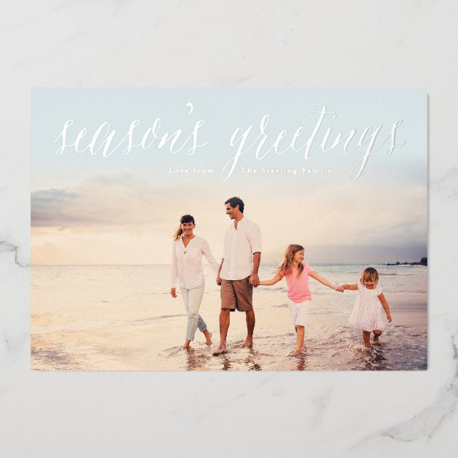 Tarjeta fotográfica de felicitaciones de temporada (Anverso)