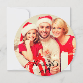 Tarjeta fotográfica de Feliz Navidad Holly II