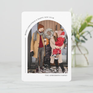 Tarjeta fotográfica de Feliz Navidad y Feliz Año N