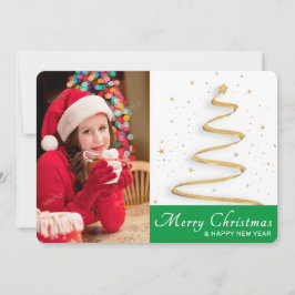 Tarjeta fotográfica de Feliz Navidad y Saludos de