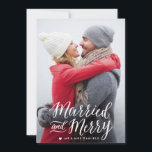 Tarjeta fotográfica de feriado casado y ferry<br><div class="desc">Tarjeta fotográfica de vacaciones perfecta para una pareja recién casada.</div>