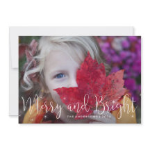 Tarjeta fotográfica de feriado de Merry Glow