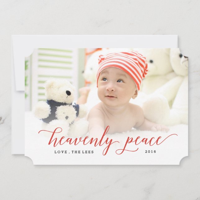 Tarjeta fotográfica de feriado de Navidades de la  (Anverso)