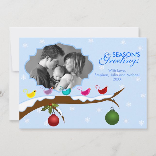 Tarjeta fotográfica de feriado para Navidades de a (Anverso)