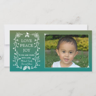Tarjeta fotográfica de feriado para Navidades de E