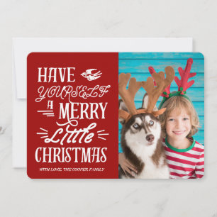 Tarjeta fotográfica de feriado para Navidades pequ