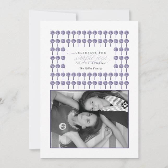 Tarjeta fotográfica de festividad con marco de Pep (Anverso)