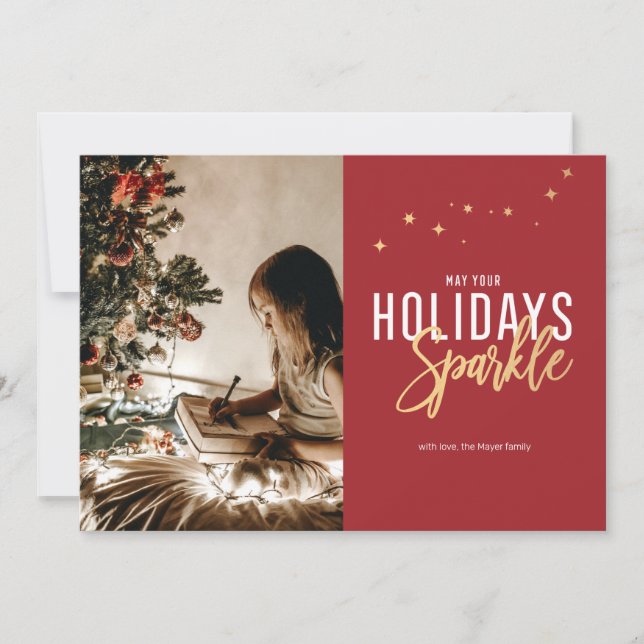 Tarjeta fotográfica de festividad espumosa (Anverso)
