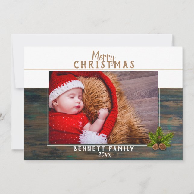Tarjeta fotográfica de festividad para Navidades d (Anverso)