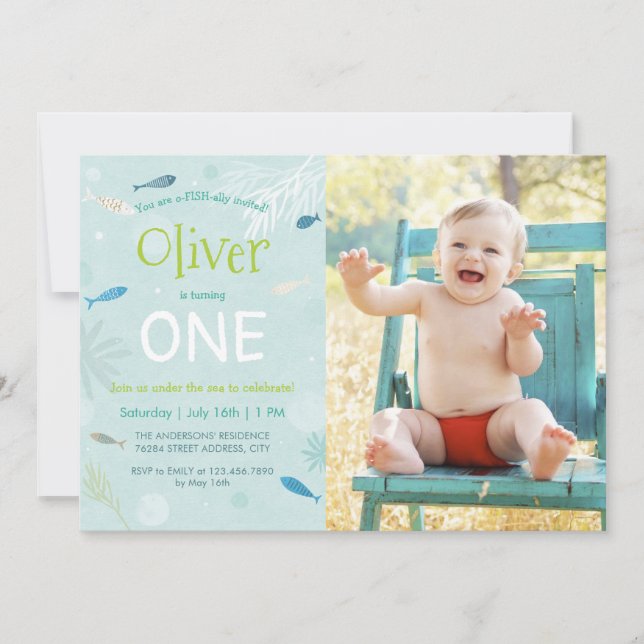 Tarjeta fotográfica de Fiesta de cumpleaños para n (Anverso)