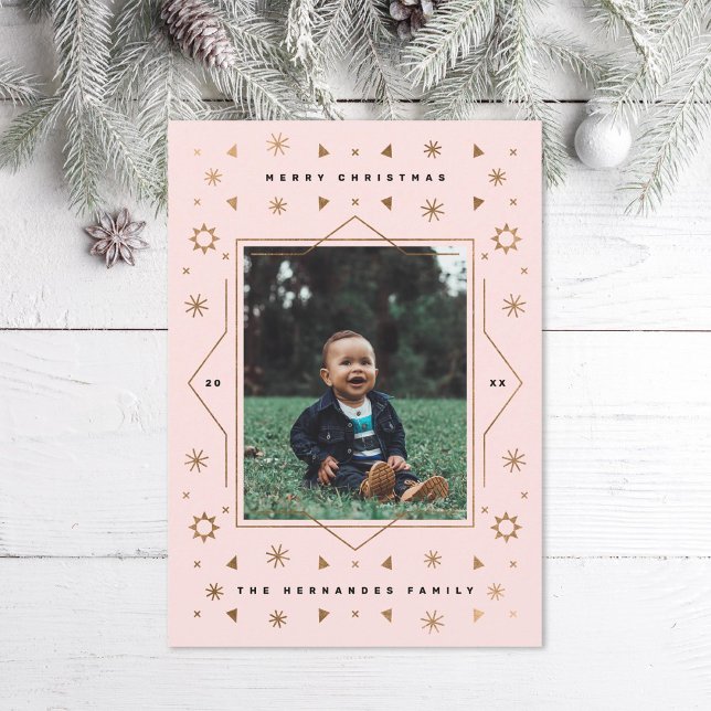 Tarjeta fotográfica de fun navidad moderna con cop (Subido por el creador)