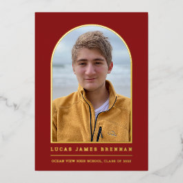 Tarjeta fotográfica de grado de Invitación de grad