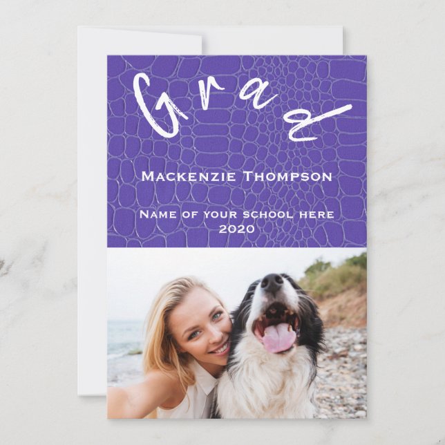 Tarjeta fotográfica de graduación (Anverso)