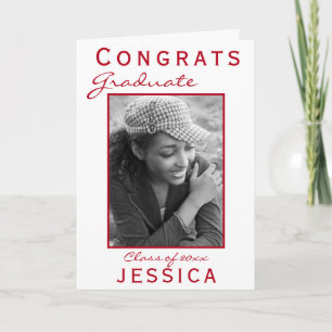 Tarjeta fotográfica de graduación de graduados de
