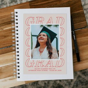 Tarjeta fotográfica de graduación de tipografía de