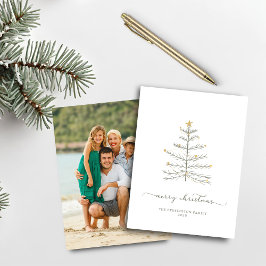 Tarjeta fotográfica de guión de árbol de Navidad