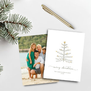Tarjeta fotográfica de guión de árbol de Navidad