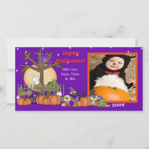 Tarjeta fotográfica de Halloween
